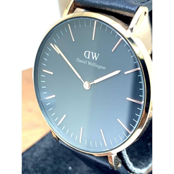 Daniel Wellington Womens Watch DW00100139 Rose Gold Black Dial 36mm Leather Band main image 14